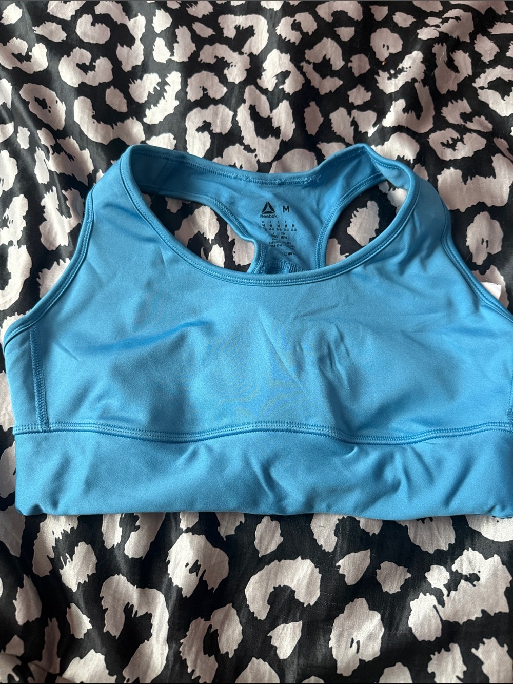 Reebok Women's Sky Blue Racerback Sports Bra